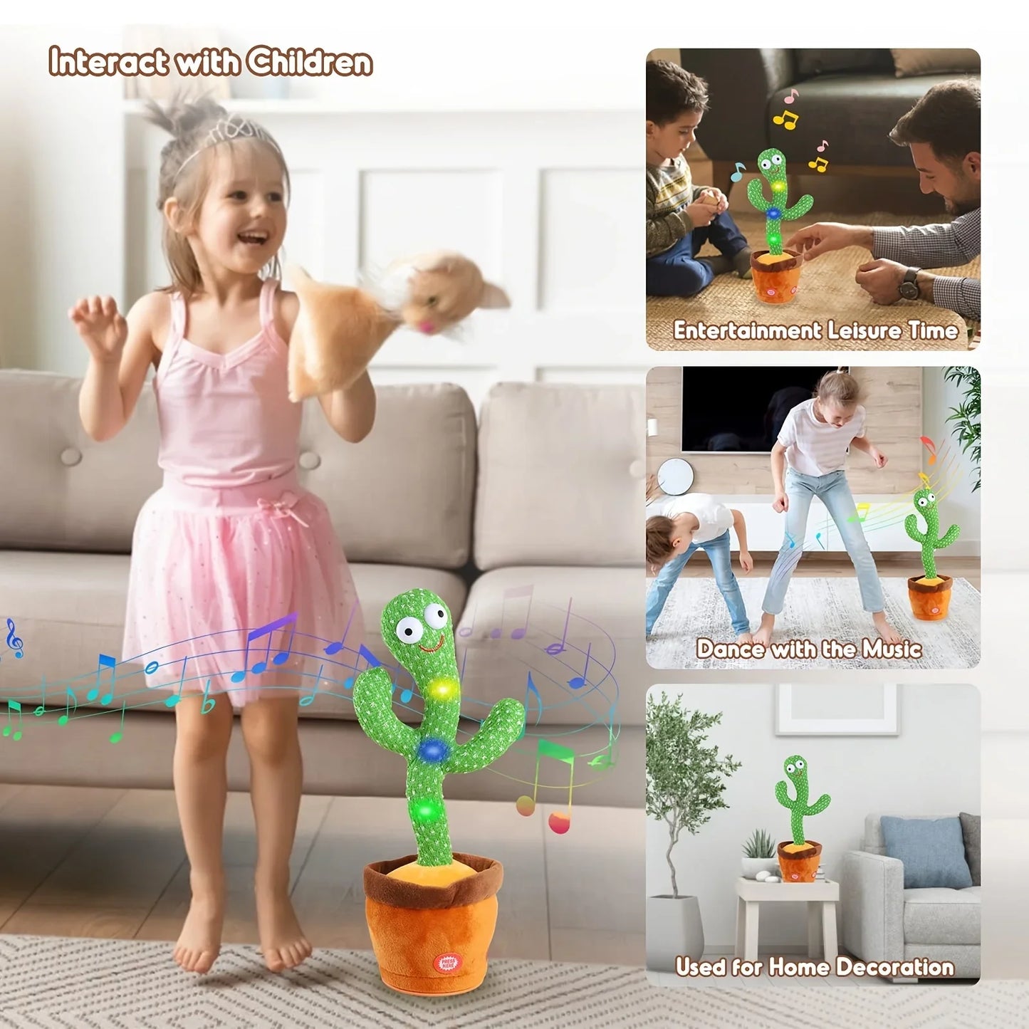 Bravo™-Cacto Dancing Cactus Plush Toy